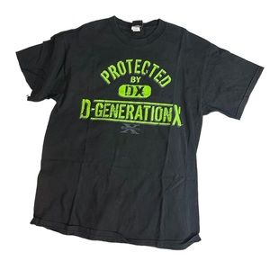 DX WWE 2007 Vintage Protected By D-Generation X Wrestling Tee Size Lar…